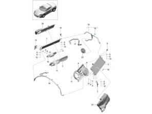 Collier de serrage pour durite. Porsche 982 Boxster / Cayman 2017>> - 99965135040